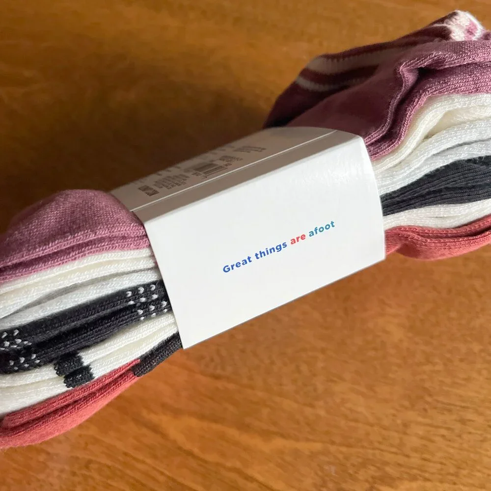 Old Navy 6-pack dot and stripe socks M NWT